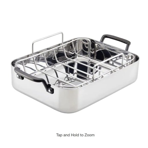 KitchenAid Other - New KitchenAid 5-PLY, 10.4 qt., Polished, Stainless Steel, Roasting Pan